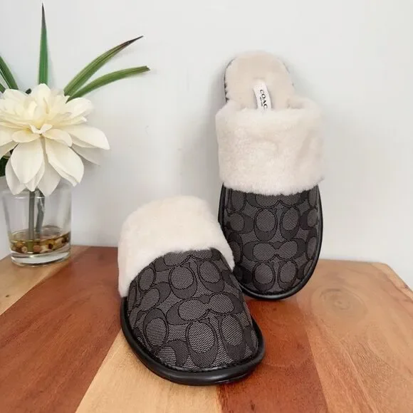 NWT Coach Zena Slipper In Signature Jacquard size‎ US7 - Picture 2 of 6